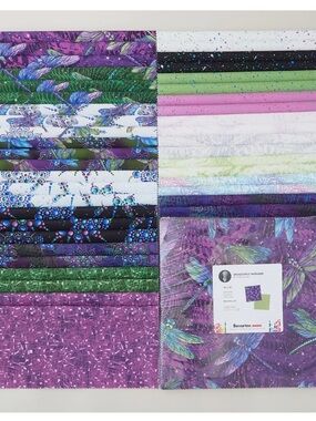 Dragonfly Wonder cotton layer cake 10” squares digitally printed by Benartex